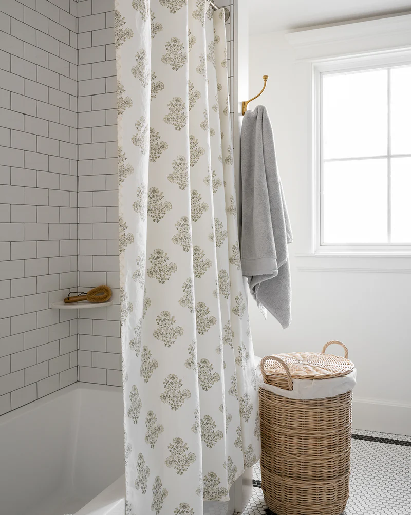 Block Print Shower Curtain