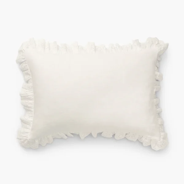 Loeffler Randall Delilah Broderie Trim Pillow Cover