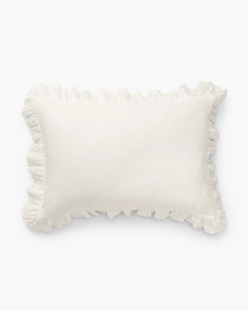 Loeffler Randall Delilah Broderie Trim Pillow Cover