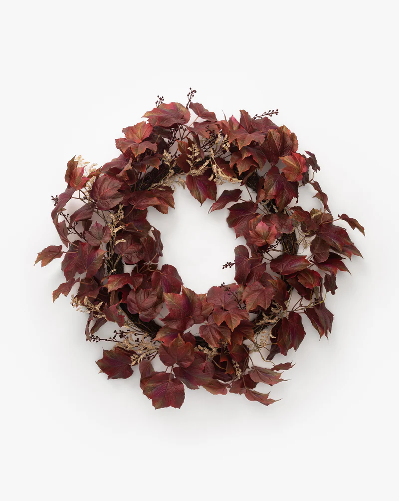Faux Autumn Grapevine Wreath