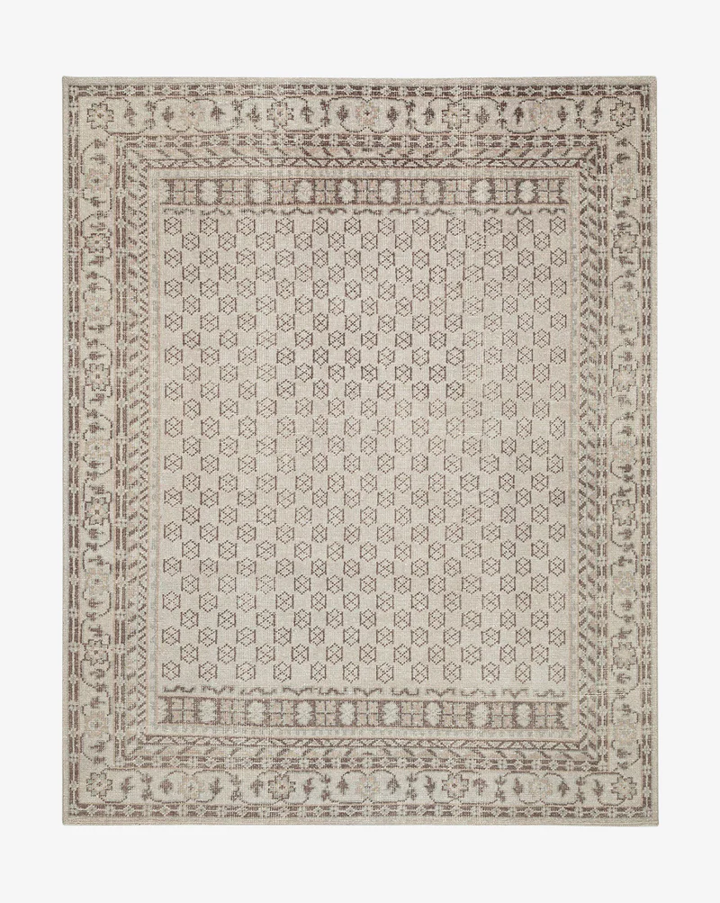 Anya Neutral Hand-Knotted Wool Rug