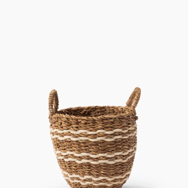 Striped Seagrass Basket